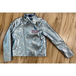Disney Lilo Stitch Rock and Roll Girl's Faux Leather Jacket Size 7/8